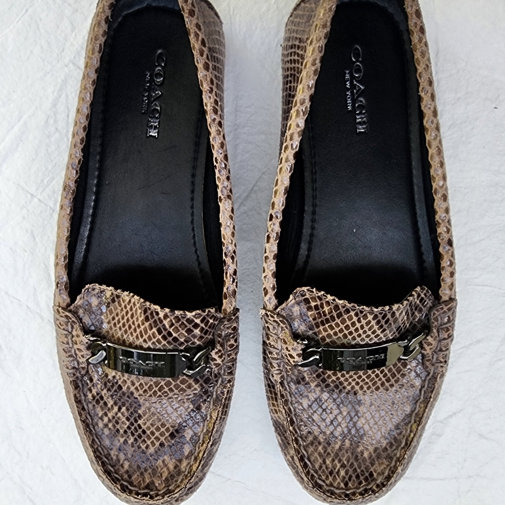 Coach Olive Snakeskin Loafers for Women - Picture 2 of 6